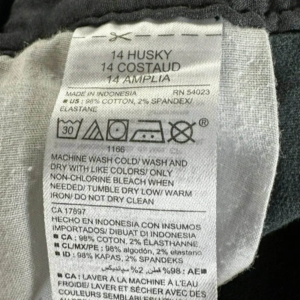 Old Navy Size 14 Kids Husky Youth Black Straight Leg Jeans